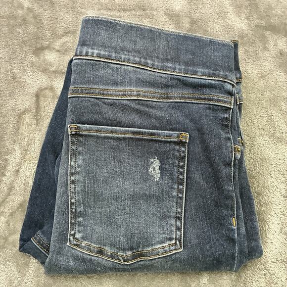 SPANX Jeans Women’s Medium Blue Ankle Skinny Pull On Jegging Stretch Denim Pants - Picture 11 of 12